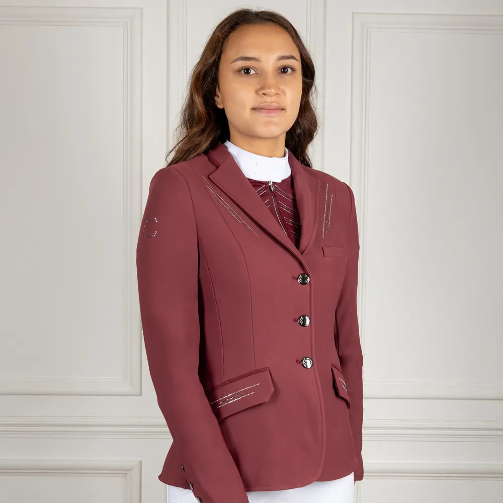 Coldstream Harthill Diamante Show Jacket #colour_windsor-wine