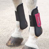 Shires ARMA Tendon Boots #colour_black-raspberry