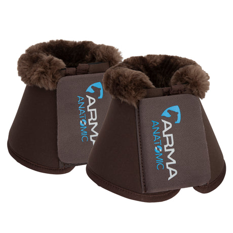 Shires ARMA SupaFleece Neoprene Over Reach Boots #colour_brown