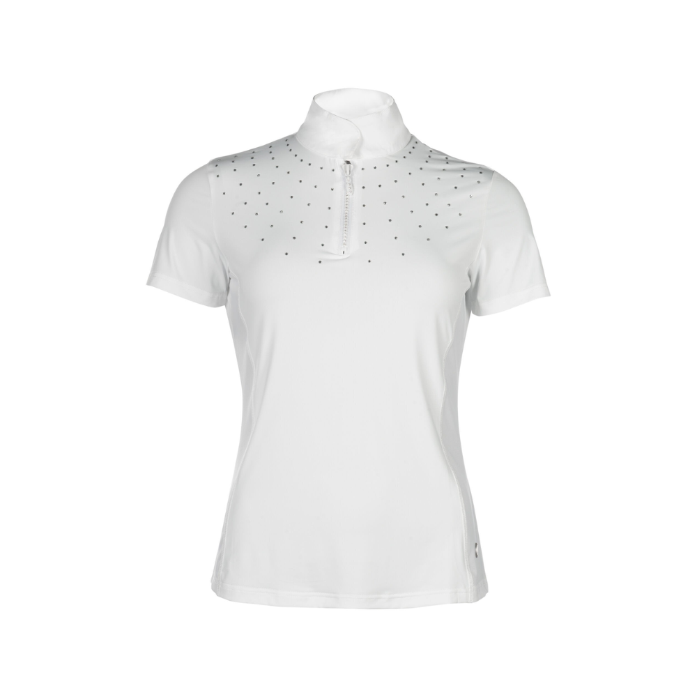 HKM Ladies Short Sleeve Competition Shirt -Skadi- #colour_white