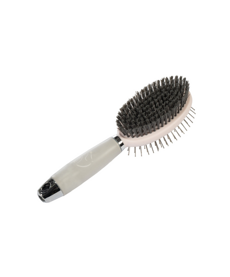 HKM Dual Use Mane and Tail Brush -Gel- #colour_light-rose-light-grey