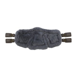 Stubben Equi-Soft® Saddle Girth with Cover - Ebony #colour_lambskin-anthracite-black