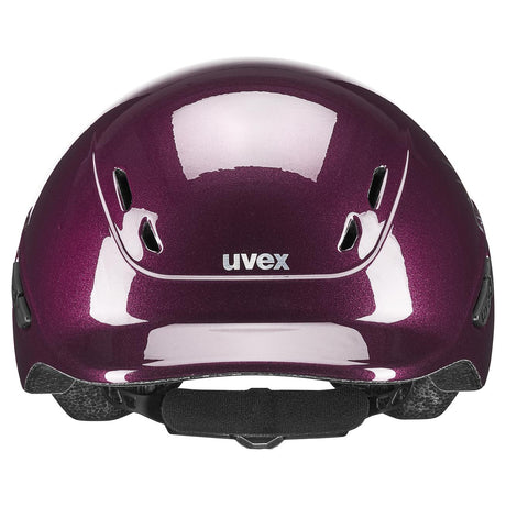 Uvex Kiddox Shiny Riding Hat #colour_burgundy