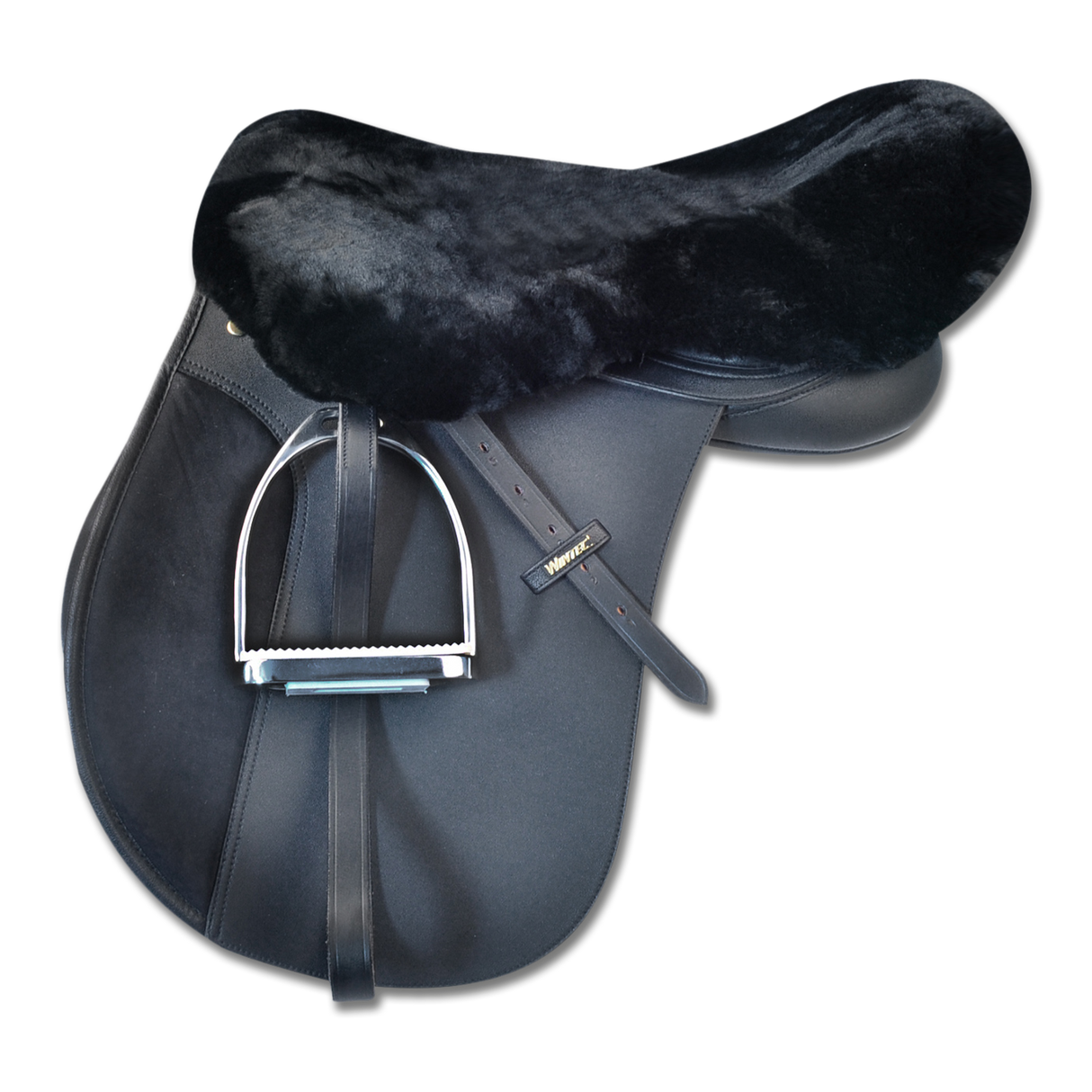 Waldhausen Real Lambskin-Saddle Seat Cover #colour_black