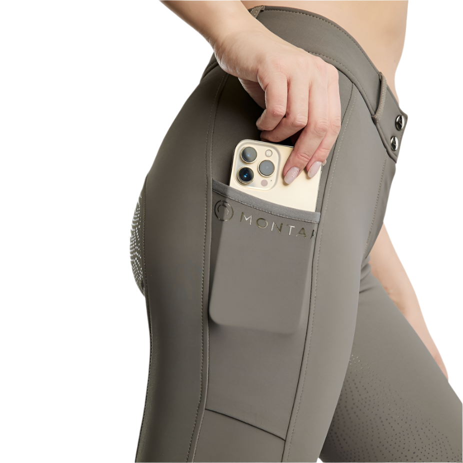 Montar Megan Full Seat Breeches with Phonepockets #colour_grey