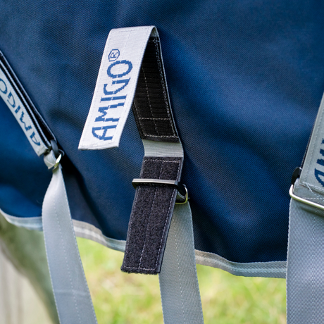 Horseware Ireland Amigo 1200D FieldSafe Plus 100g Turnout Rug #colour_navy-titanium-grey-silver