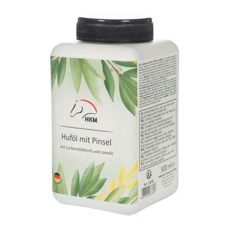 HKM Hoof Oil with Brush #colour_white