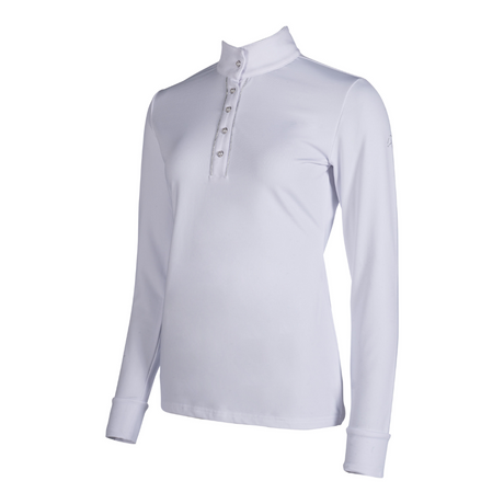 HKM Women's Long Sleeve Competition Shirt -Emilia- #colour_white