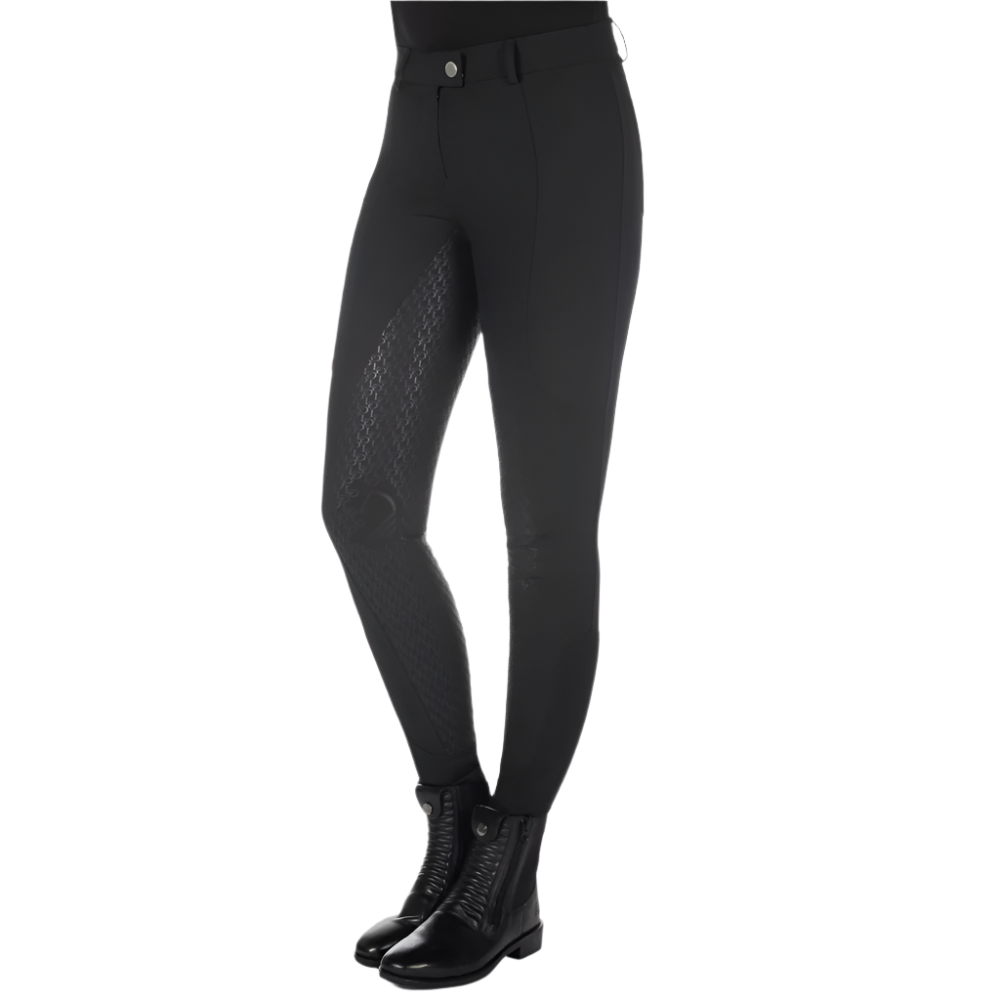 HKM Children's Silicone Full Seat Riding Breeches -Amalfi- #colour_black