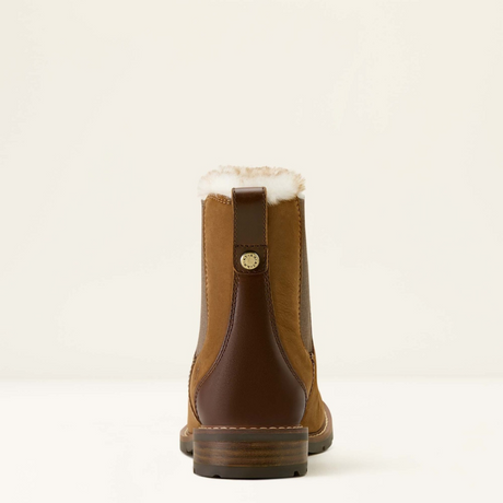Ariat Women's Wexford Sherpa Waterproof Chelsea Boot #colour_amber-brown