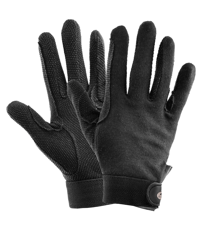 ELT Adult Picot Winter Cotton Gloves #colour_black