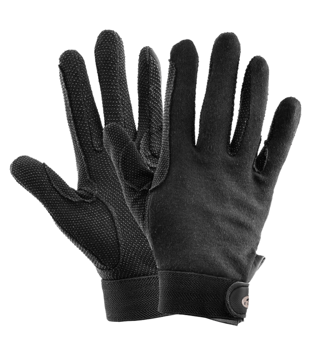 E.L.T Adult Picot Winter Cotton Gloves #colour_black