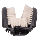 Waldhausen Flex Cuddle Brush with Goat's Bristles #colour_schwarz-grau