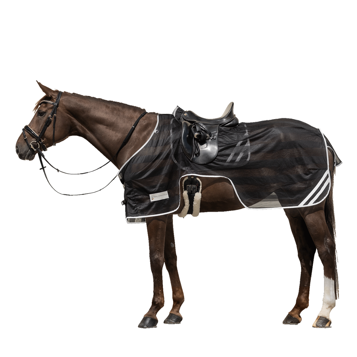 Waldhausen Reflex Riding Blanket #colour_black-silver-grey