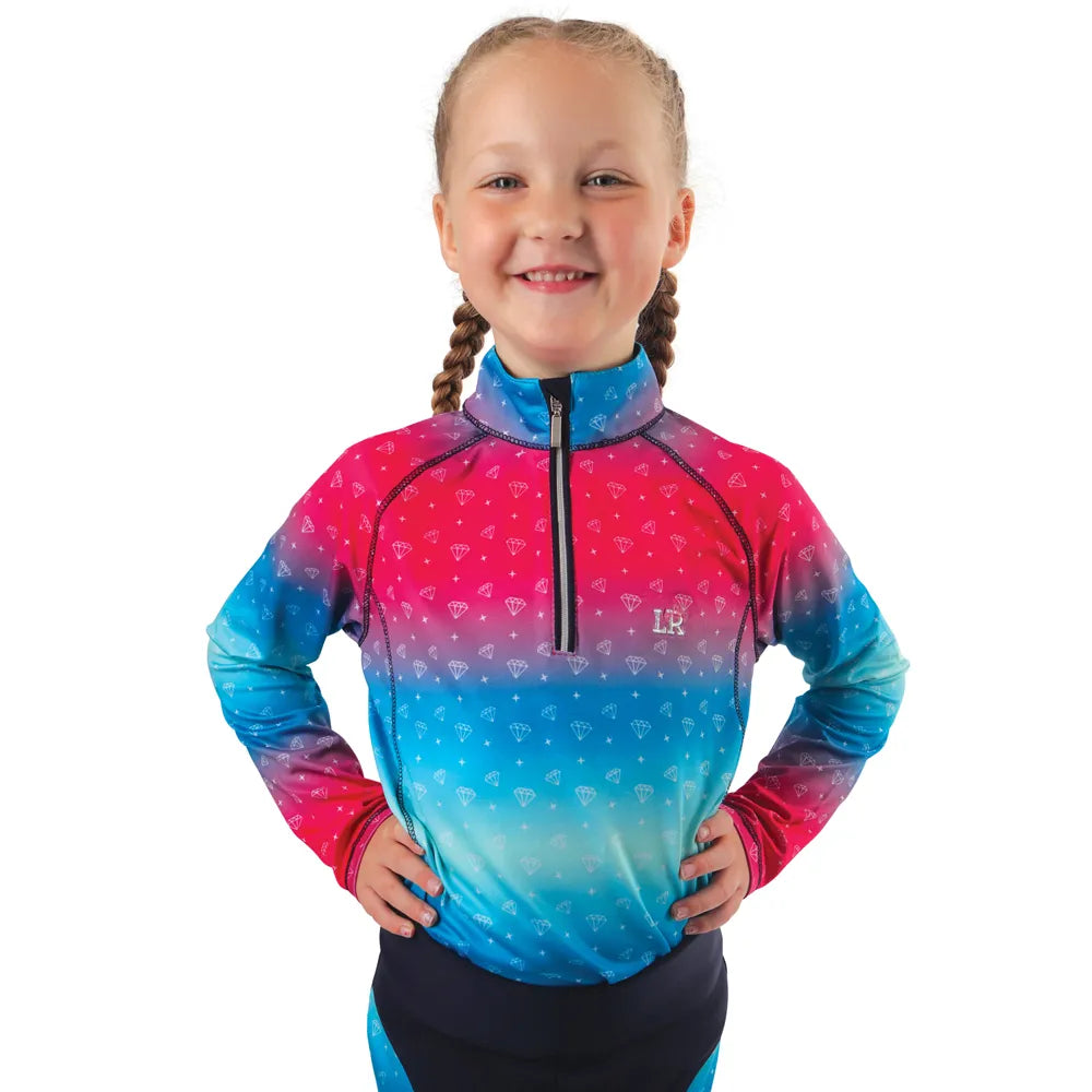 Dazzling Diamond Base Layer by Little Rider #colour_teal-pink