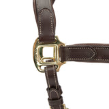 Shires Velociti Lusso Lorca Leather Headcollar #colour_havana