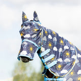 Hy Equestrian Come Rain or Shine Fly Mask with Ears and Detachable Nose