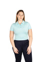 Hy Equestrian Ladies Elevate Essential Polo Shirt #colour_ice-blue