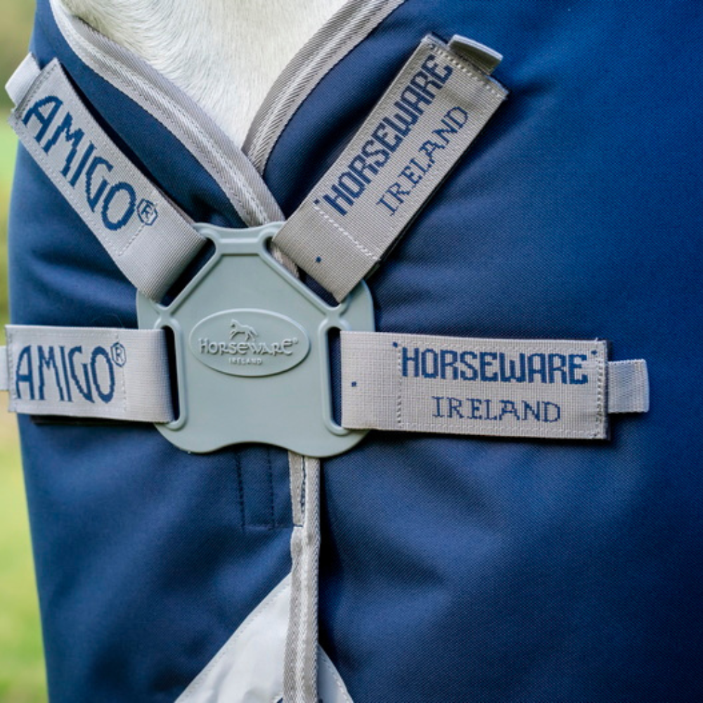 Horseware Ireland Amigo 1200D FieldSafe Plus 50g Turnout Rug #colour_navy-titanium-grey-silver