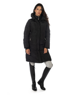 HKM Ladies Quilted Coat -Livigno- #colour_black