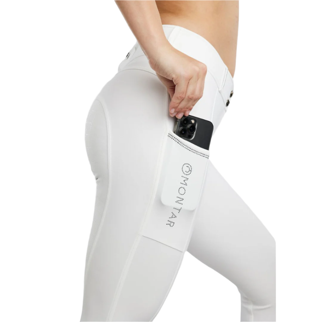 Montar MoMaggie Gun Metal Crystal Full Grip Breeches #colour_white