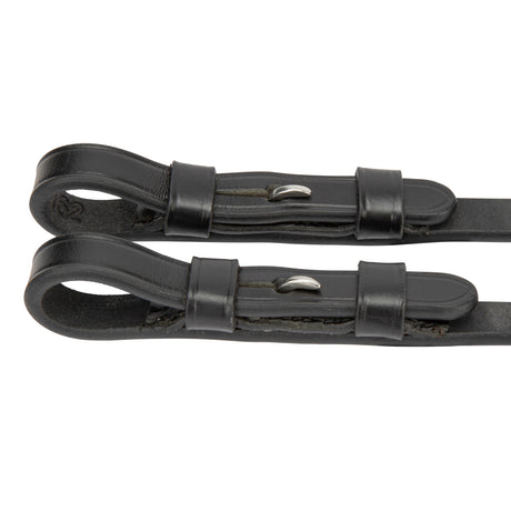 Shires Lusso Curb Reins #colour_black