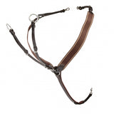 Shires Lusso Three Point Elastic Breastplate #colour_brown