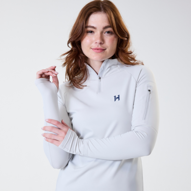 Horseware Ireland Strive Winter 1/4 Zip Top #colour_grey