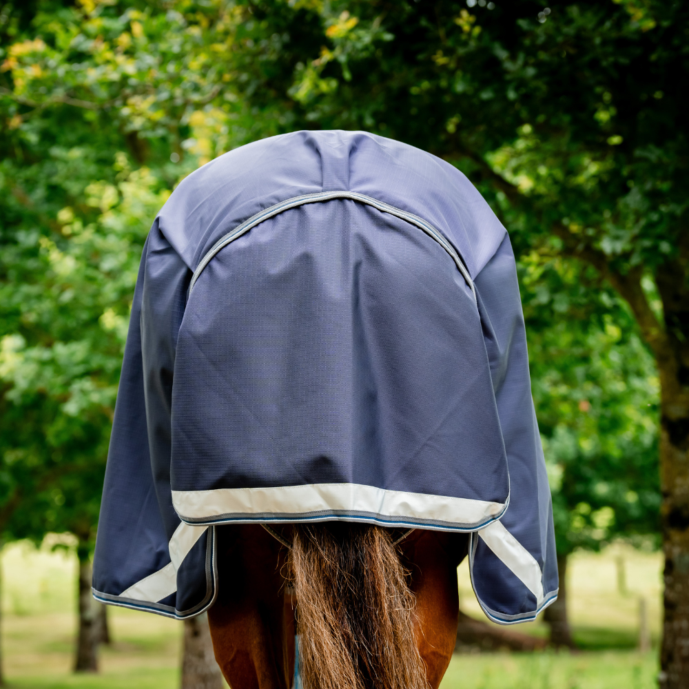 Horseware Ireland Rambo Duo Ripstop 100g Plus Turnout Bundle (100g + 200g) #colour_navy-thunderstorm-grey-silver