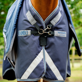 Horseware Ireland Rambo Duo Ripstop 100g Plus Turnout Bundle (100g + 200g) #colour_navy-thunderstorm-grey-silver