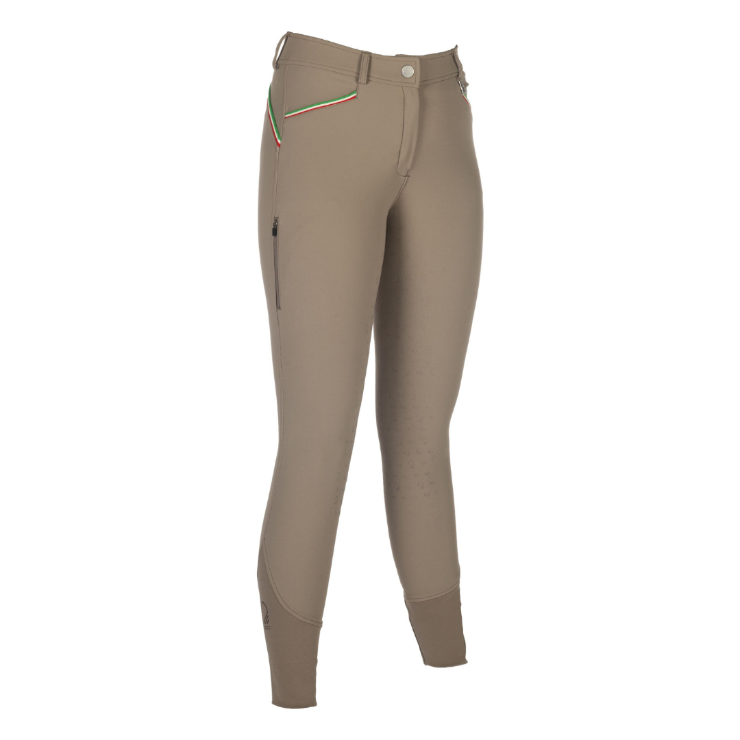 HKM Women's Silicone Full Seat Riding Breeches -Livigno Sportive- #colour_taupe