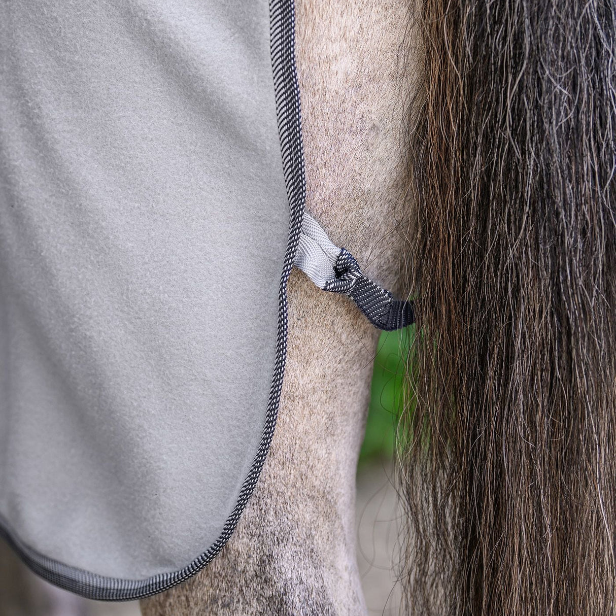 Waldhausen Economic Fleece Rug with Cross Surcingles #colour_silver-grey