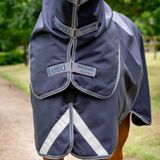 Horseware Ireland Rambo Duo Ripstop 100g Plus Turnout Bundle (100g + 200g) #colour_navy-thunderstorm-grey-silver