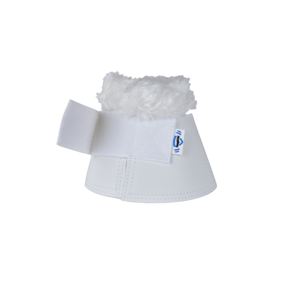 Weatherbeeta Tough-Tec Fleece Trim Bell Boots #colour_white