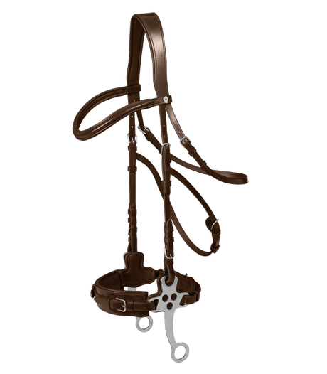 Waldhausen X-Line Hackamore Bridle #colour_brown