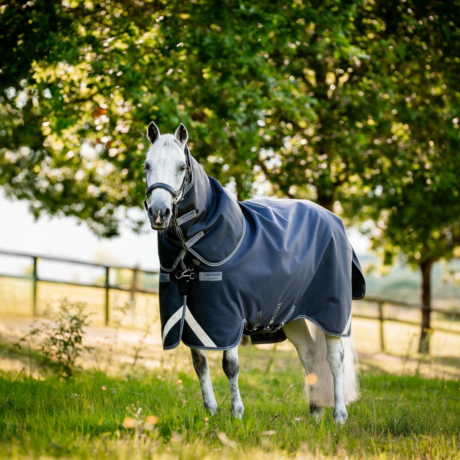 Horseware Ireland Rambo Supreme 1680D Turnout Plus 50g #colour_navy-thunderstorm-grey-silver