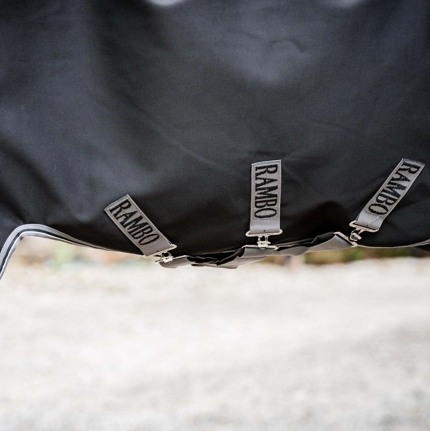 Horseware Ireland Rambo Supreme 1680D Turnout Vari-Layer 450g #colour_black-thunderstorm-grey-silver