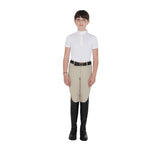 Equestro Girls' Slim Fit Breathable Competition Polo Shirt #colour_white
