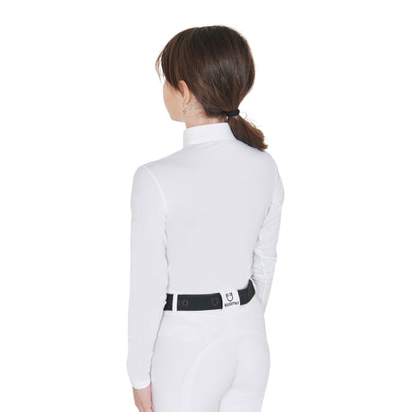 Equestro Girls' Slim Fit Anti-Uv Competition Polo Shirt