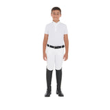 Equestro Boys' Slim Fit Competition Polo Shirt With Four Buttons #colour_white