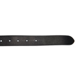 Leather belt with geometric pattern