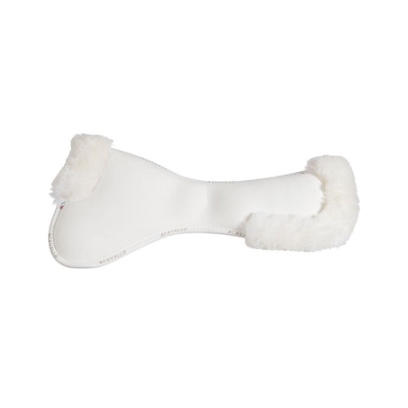 Acavallo Pad MF-S JCCS-S CW-CS Suede Cut-Out Sheepskin Flat #colour_white-white