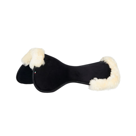 Acavallo Pad MF-S JCCS-S CW-CS Suede Cut-Out Sheepskin Flat #colour_black-natural