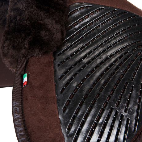 Acavallo Pad Mf-S Jccs-S Cw-Cs Suede Cut-Out Sheepskin Gel Grip Flat
#colour_brown-brown