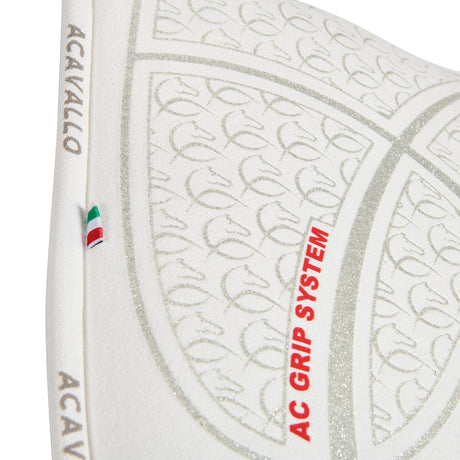 Acavallo Pad MF HPS CW-CS Suede AC Grip Flat #colour_white-silver