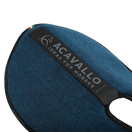 Acavallo Pad Piuma WFS Pocket Double Felt Front Riser #colour_blue