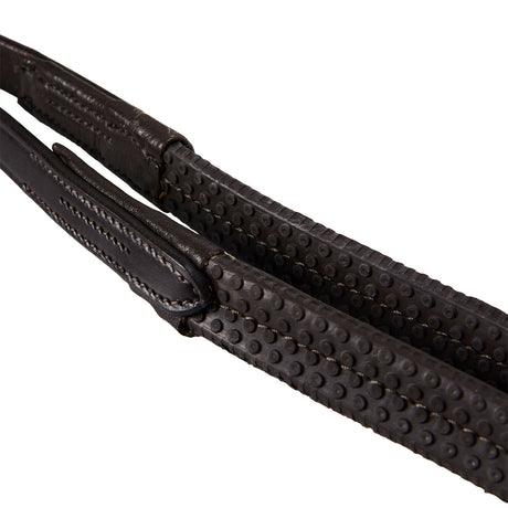 Equestro Leather English Bridle With Embroideries #colour_black