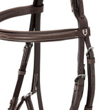 Equestro Bridle With Mexican Noseband And Synthetic Sheepskin