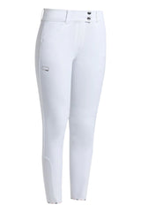 Rider's Gene Women's Knee Grip High Waist Jumping Brechees #colour_white