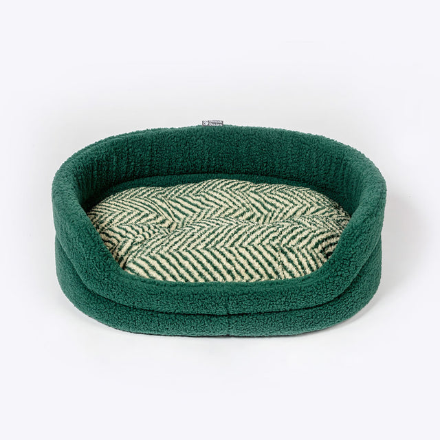 Danish Design Green Herringbone Fleece Slumber Bed #colour_green